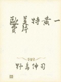 欧美特黄一级免费片