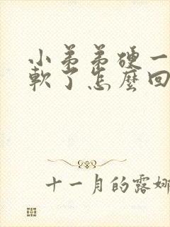 小弟弟硬一下就软了怎么回事