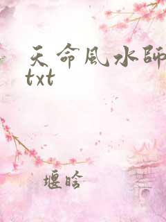 天命风水师下载txt