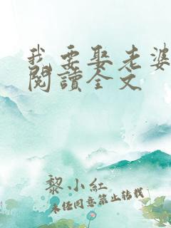 我要娶老婆小说阅读全文