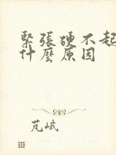 紧张硬不起了是什么原因