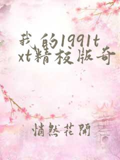 我的1991txt精校版奇书网