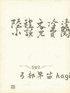 陆程文冷清秋的小说免费阅读