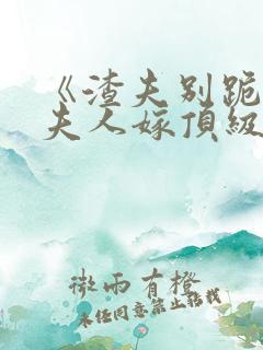 《渣夫别跪了,夫人嫁顶级大佬》