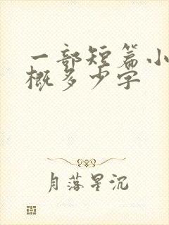 一部短篇小说大概多少字