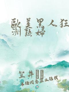 欧美黑人狂操亚洲熟妇