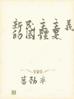 新民主主义革命的国体是