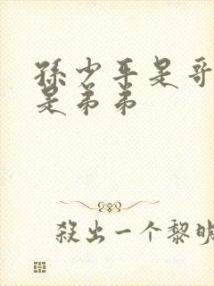 孙少平是哥哥还是弟弟