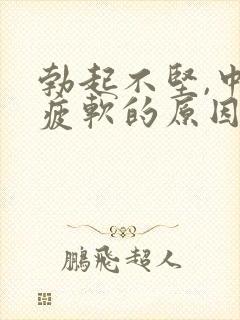 勃起不坚,中途疲软的原因