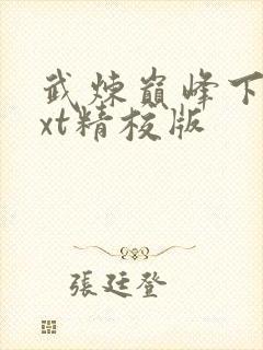 武炼巅峰下载txt精校版