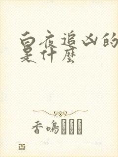 白夜追凶的真相是什么