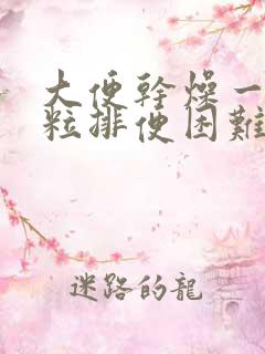 大便干燥一粒一粒排便困难