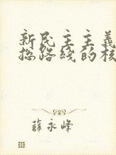 新民主主义革命总路线的核心是