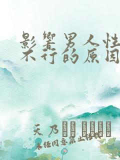 影响男人性功能不行的原因