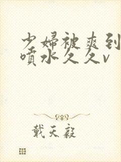 少妇被爽到高潮喷水久久v