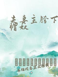 夫妻主胯下的绿帽奴