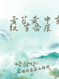 舌苔黄 中有裂纹 有齿痕