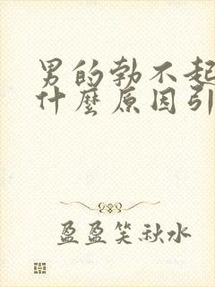 男的勃不起来是什么原因引起的