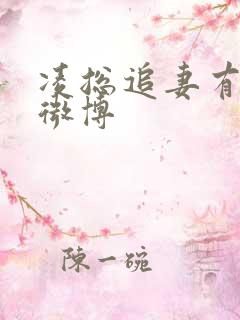 凌总追妻有点甜微博