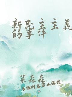 新民主主义革命的事件