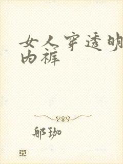 女人穿透明内衣内裤