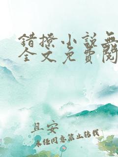 错撩小说无弹窗全文免费阅读