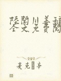 陆闻川姜稚小说全文免费阅读