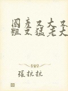 国产又大又黄又粗又猛老大爷