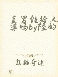 直男能给人当老婆吗by陆酌言小说