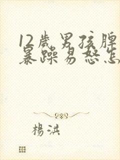 12岁男孩脾气暴躁易怒怎么办