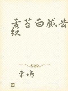 舌苔白腻齿痕裂纹