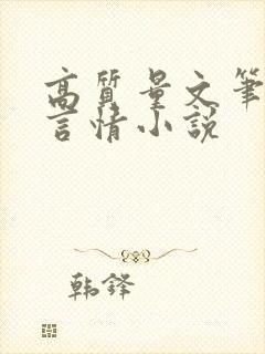 高质量文笔好的言情小说