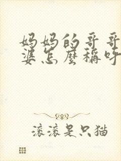 妈妈的哥哥的老婆怎么称呼