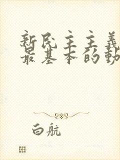 新民主主义革命最基本的动力