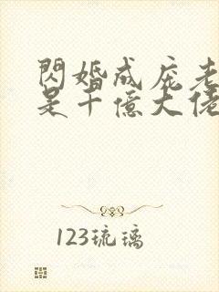 闪婚成庞老公竟是千亿大佬