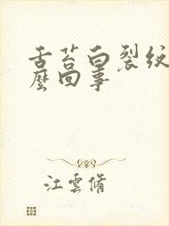 舌苔白裂纹是怎么回事