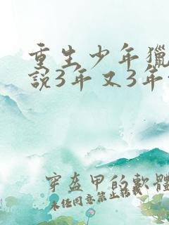 重生少年猎美小说3年又3年txt
