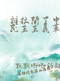 谁拉开了中国新民主主义革命的帷幕