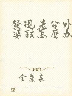 发现老公外遇老婆该怎么办