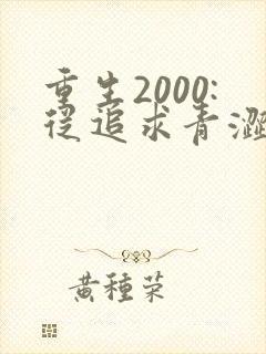 重生2000:从追求青涩校花同桌开始全书下载