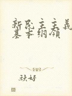 新民主主义革命基本纲领