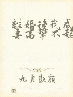 离婚后我成了前妻高攀不起的神全文