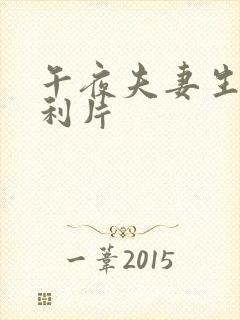 午夜夫妻生活福利片