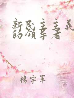 新民主主义革命的领导者