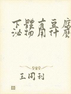 下体有豆腐渣分泌物用什么药