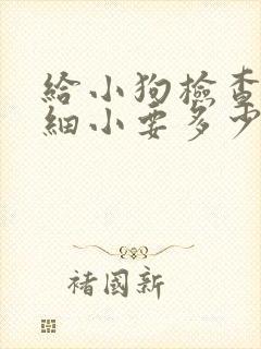 给小狗检查犬瘟细小要多少钱?
