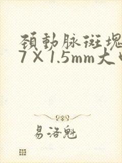 颈动脉斑块3.7×1.5mm大吗