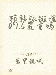 颈动脉斑块3.0*1.5严重吗