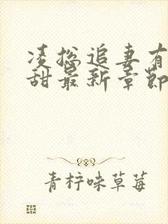 凌总追妻有点儿甜最新章节