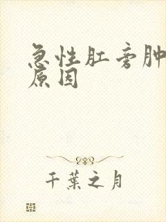 急性肛旁肿块的原因